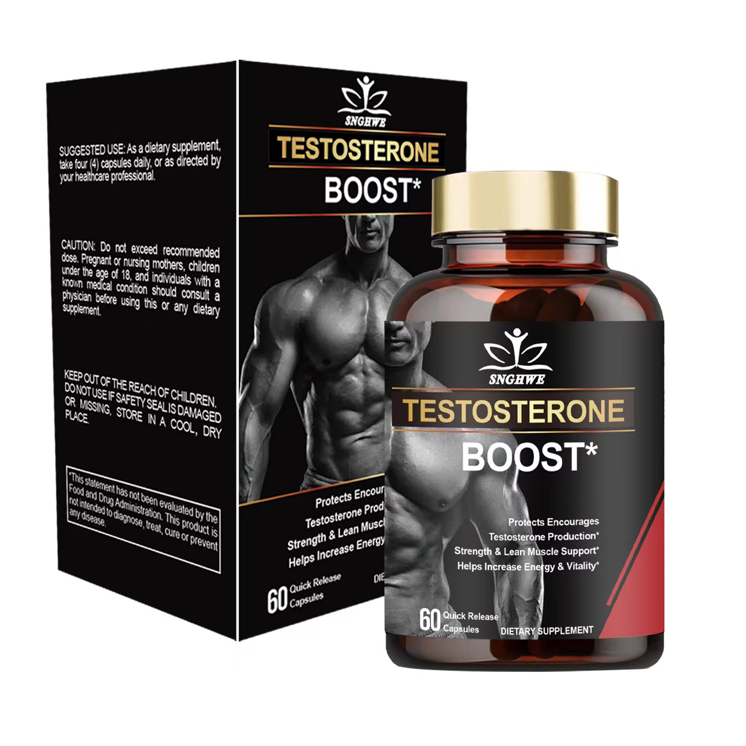 Pre Workout Supplement - 60 Capsules Muscle Builder - Increase
